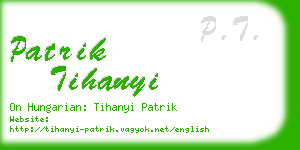 patrik tihanyi business card